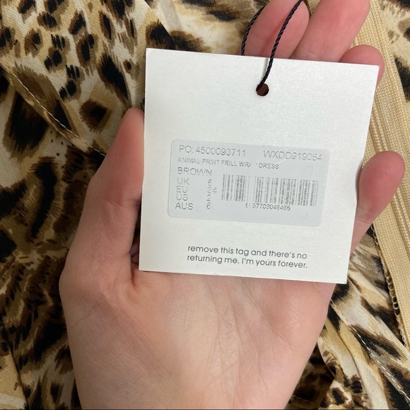 NWT ASOS Leopard Print Wrap Dress - Picture 8 of 8